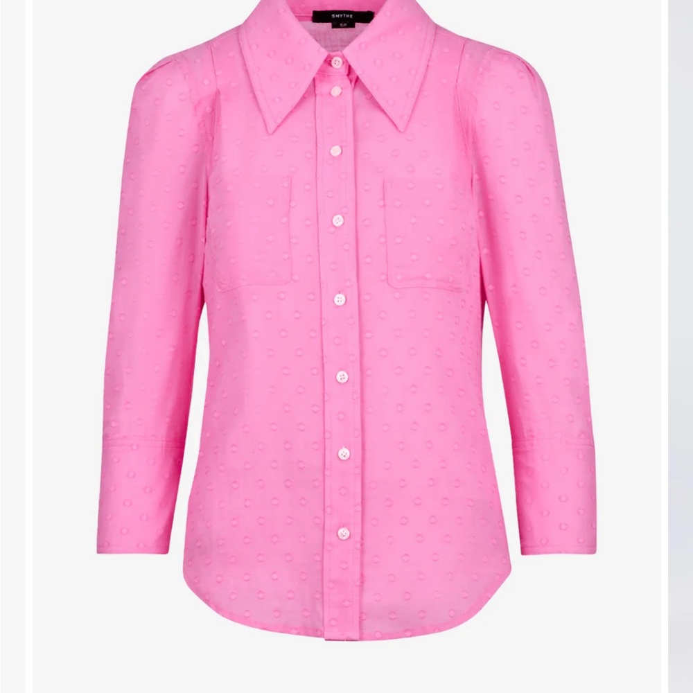 Smythe Vibrant Pink Textured Blouse